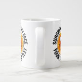 Sunshine Happy Face LARGE Text Custom Giant Mug Jumbo-Tasse (Rückseite)
