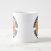 Sunshine Happy Face LARGE Text Custom Giant Mug Jumbo-Tasse (Vorderseite)