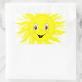 Sunshine Happy Face Rechteckiger Aufkleber (Tasche)