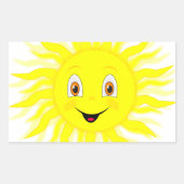 Sunshine Happy Face Rechteckiger Aufkleber (Vorderseite)