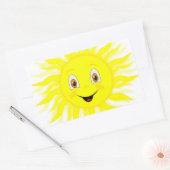 Sunshine Happy Face Rechteckiger Aufkleber (Umschlag)