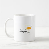 Sunshine Happy "Simply Shine" Weiße Tasse (Links)