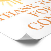 Sunshine Hier kommt der Sohn Danke, dass du gekomm Poster (Ecke)