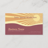 Sunshine Hills Earth Curves Business Card Visitenkarte (Rückseite)