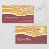 Sunshine Hills Earth Curves Business Card Visitenkarte (Vorne/Hinten)