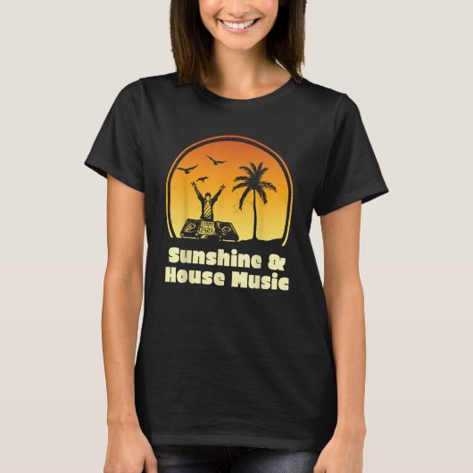Sunshine & House Music Shirt für Raver EDM (Vorderseite)