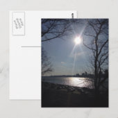Sunshine Hudson River Riverside Park New York City Postkarte (Vorne/Hinten)