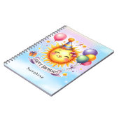 Sunshine Individuelle Name Happy Birthday Geschenk Notizblock (Linke Seite)