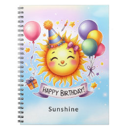 Sunshine Individuelle Name Happy Birthday Geschenk Notizblock