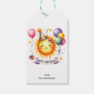 Sunshine Individuelle Name Happy Birthday Geschenkanhänger