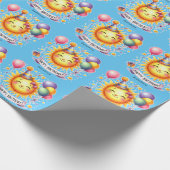 Sunshine Individuelle Name Happy Birthday Geschenkpapier (Ecke)