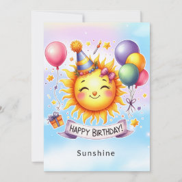 Sunshine Individuelle Name Happy Birthday Grußkart