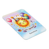 Sunshine Individuelle Name Happy Birthday Magnet (Rechte Seite)