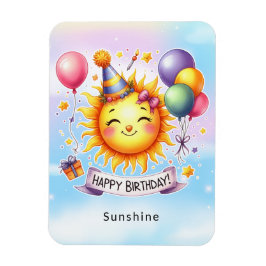 Sunshine Individuelle Name Happy Birthday Magnet