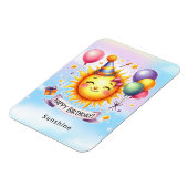 Sunshine Individuelle Name Happy Birthday Magnet (Linke Seite)