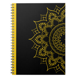 Sunshine Inspiration - Golden Mandala Notebook Notizblock