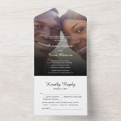 Sunshine Joy Foto Wedding All In One Einladung (Innen Boden)