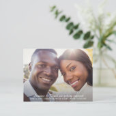 Sunshine Joy Foto Wedding Save the Date Postkarte (Stehend Vorderseite)