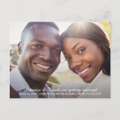 Sunshine Joy Foto Wedding Save the Date Postkarte (Vorderseite)