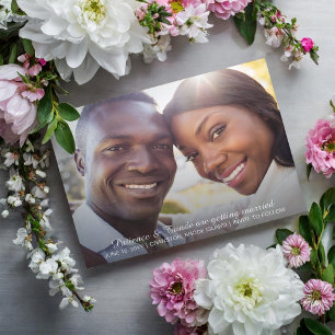 Sunshine Joy Foto Wedding Save the Date Postkarte