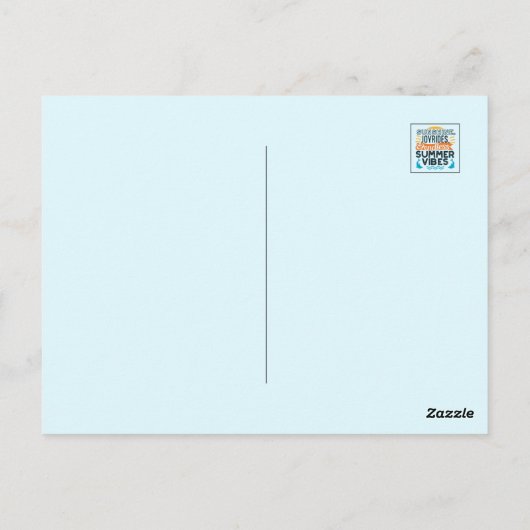 Sunshine & Joyrides - Zitat für endlose Sommerwobe Postkarte (Rückseite)