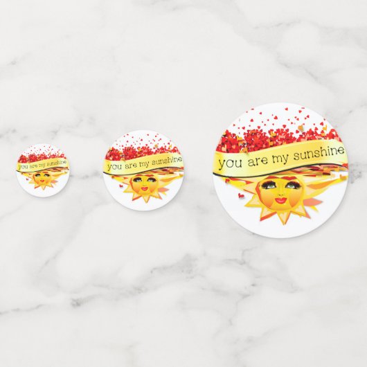 SUNSHINE KISSES KONFETTI (Rückseiten)