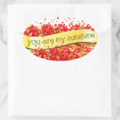 SUNSHINE KISSES OVALER AUFKLEBER (Tasche)