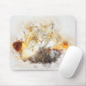 Sunshine Kitty | ABSTRAKT | Wasserfarbe Mousepad (Mit Mouse)