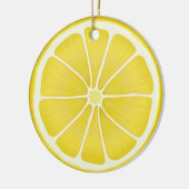 Sunshine Lemon Holiday Joy Keramik Ornament (Links)