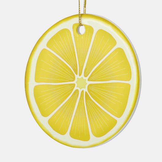 Sunshine Lemon Holiday Joy Keramik Ornament (Links)