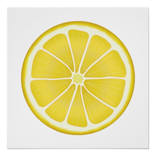 Sunshine Lemon Wall Art Poster (Vorderseite)