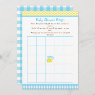 Sunshine & Lemonade Blue & Yellow Bingo Einladung