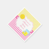 Sunshine & Lemonade Pink & Gelb Serviette (Ecke)