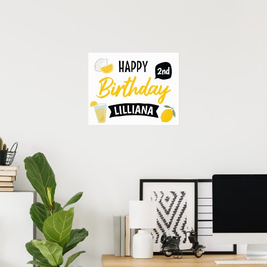Sunshine Lemonade und Fun Happy Birthday Poster (Heimbüro)