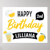 Sunshine Lemonade und Fun Happy Birthday Poster (Vorne)