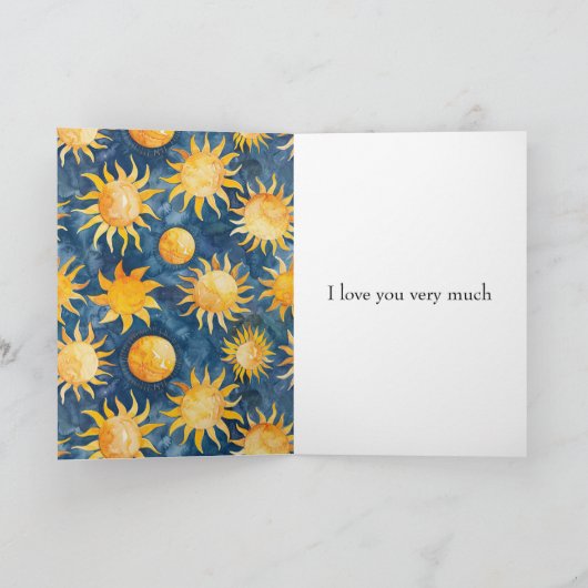 Sunshine Liebe Karte (Innenseite)