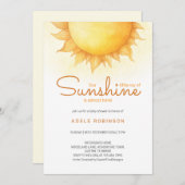 Sunshine Little Baby Boy Shower Einladung (Vorne/Hinten)