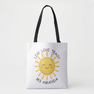 Sunshine Live Love Teach Personalisierte Lehrerin Tasche