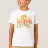 Sunshine Lollipops und Rainbows T-Shirt (Vorderseite)