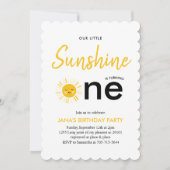 Sunshine macht eine Geburtstagsparty Einladung (Vorderseite)