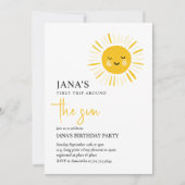 Sunshine macht eine Geburtstagsparty Einladung (Vorderseite)