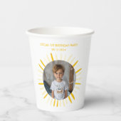 Sunshine macht eine Geburtstagsparty Pappbecher (Vorderseite)