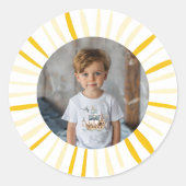 Sunshine macht eine Geburtstagsparty Runder Aufkleber (Vorderseite)