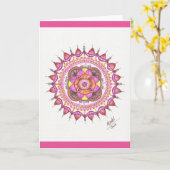 Sunshine Mandala Karte (Gelbe Blume)
