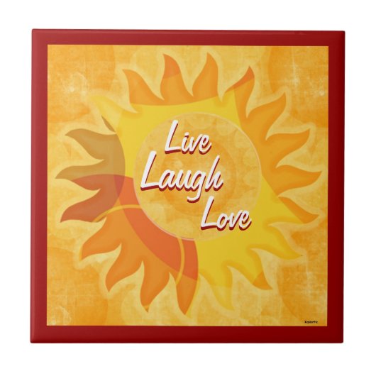 Sunshine Mix Live Laugh Liebe Tile Fliese (Vorderseite)