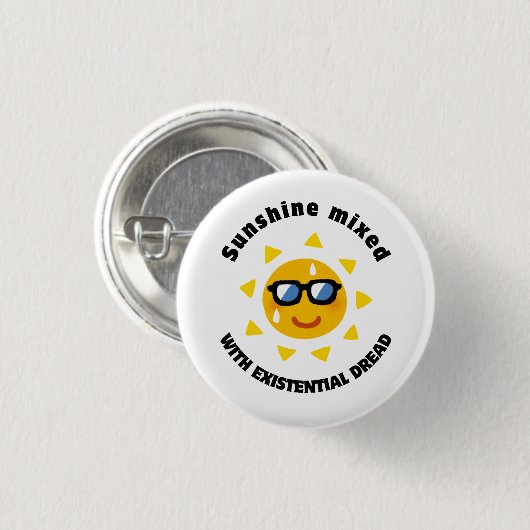 Sunshine Mixed with Existential Dread Button (Vorne & Hinten)