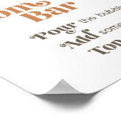 Sunshine Momosa Bar Boho Babydusche Zeichen Poster (Ecke)