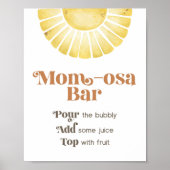 Sunshine Momosa Bar Boho Babydusche Zeichen Poster (Vorne)