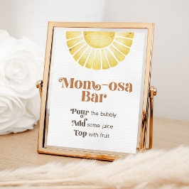 Sunshine Momosa Bar Boho Babydusche Zeichen Poster