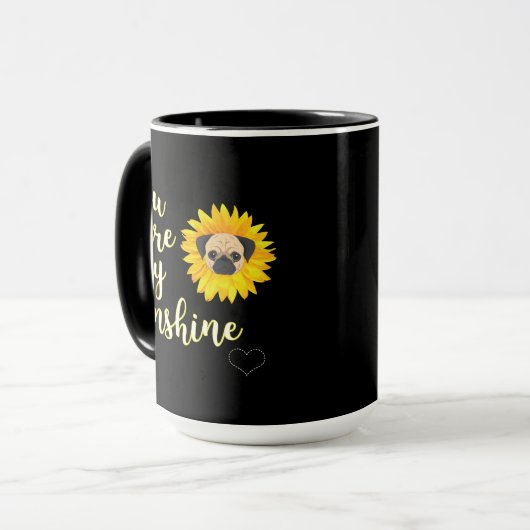 Sunshine Mops Tasse (Vorderseite Links)